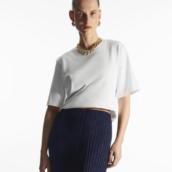 COS Tie Back White Women's Top - Picture 2 of 5